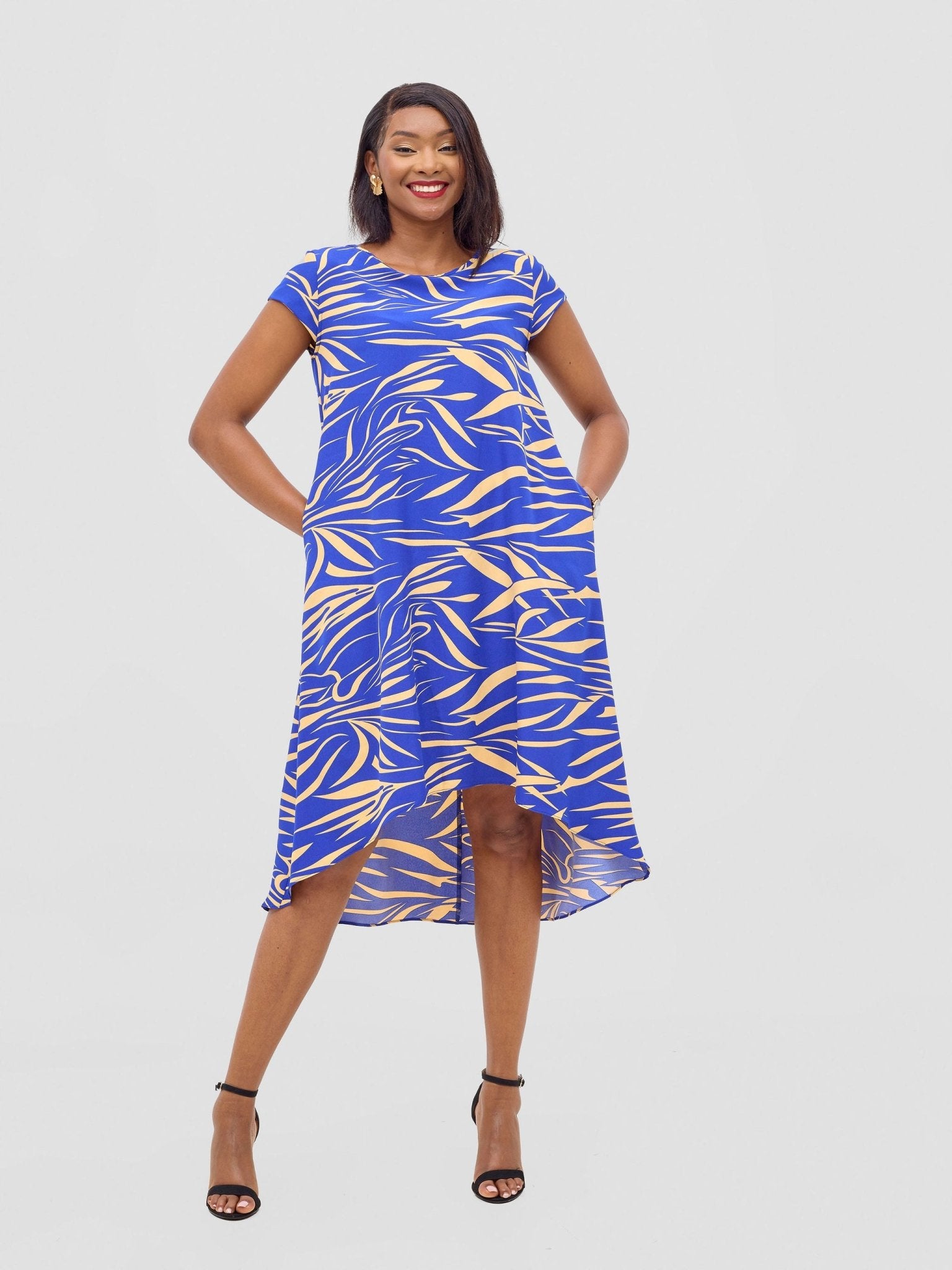 Vivo Jema Off Shoulder Tent Knee Length Dress -  Orange