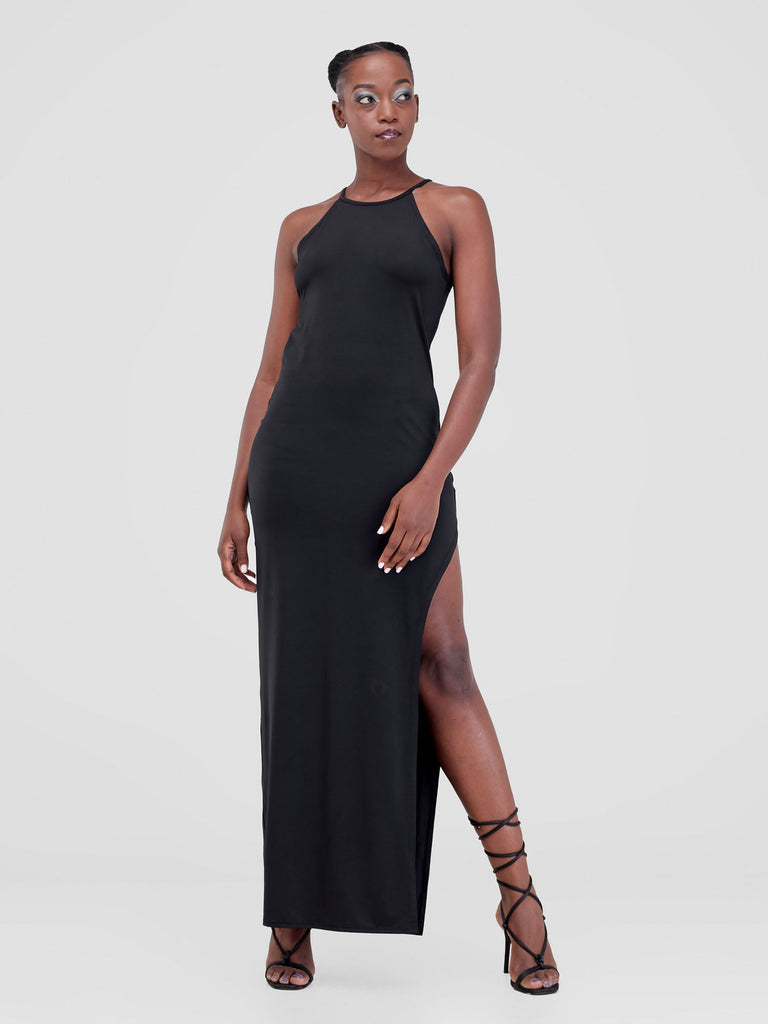 luna formal high slit dress Lina Cutout High Slit Formal Dress