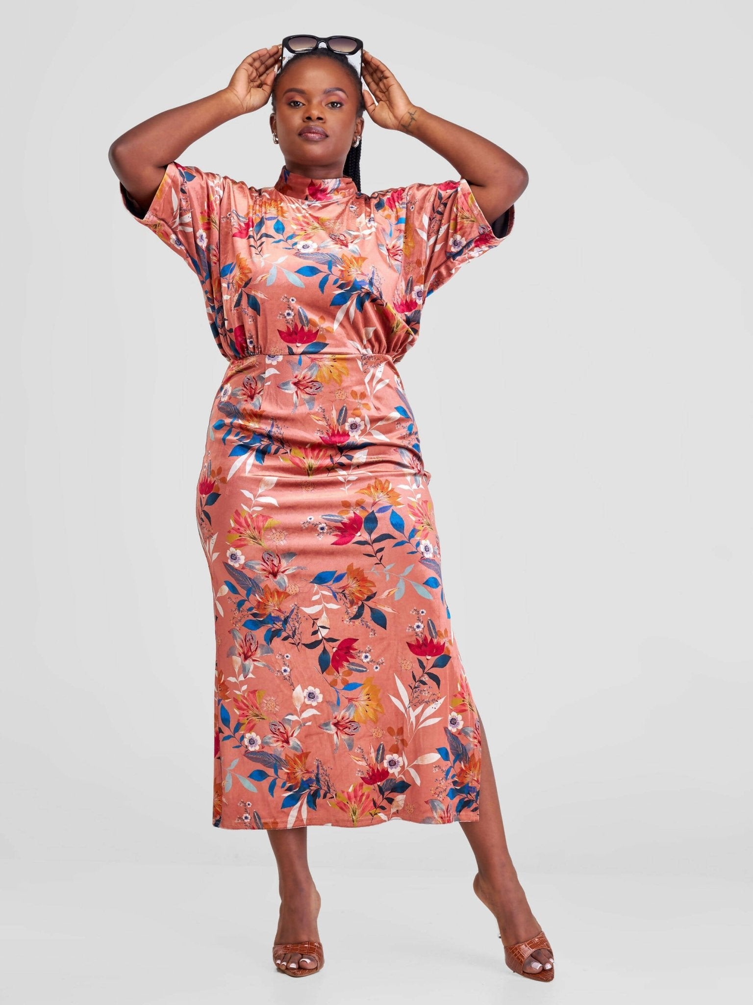 Wsc Pambo Hando Afrikan Designs Shujaa Dress - Orange Print