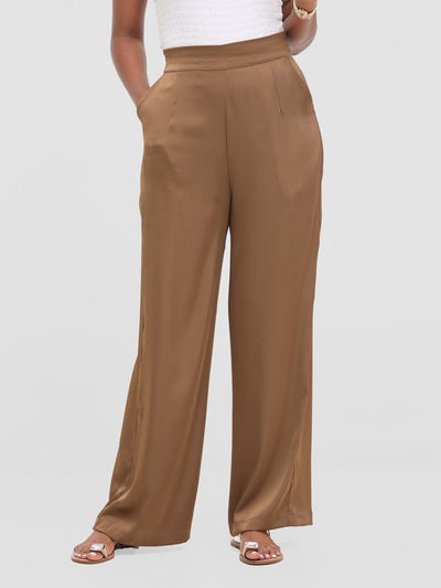 Vivo Tahisa Straight Leg Pants - Dark Olive - Shopzetu