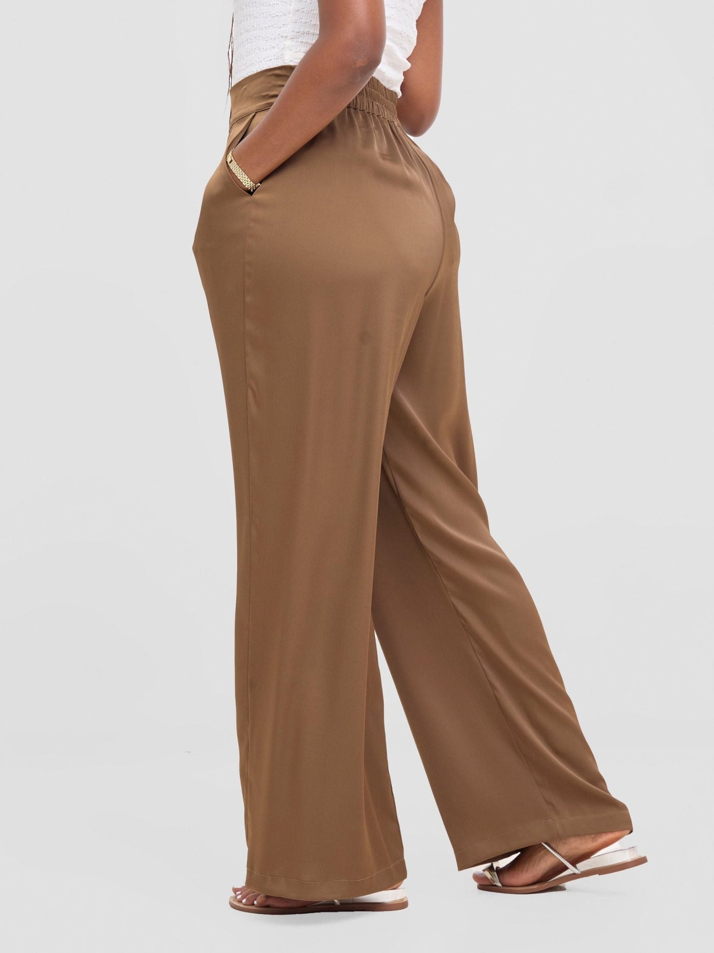 Vivo Tahisa Straight Leg Pants - Dark Olive - Shopzetu