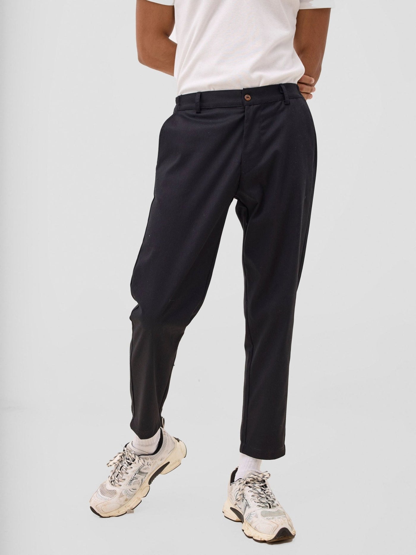 Zoya Sadira Mens' Chino Pants - Black - Shopzetu