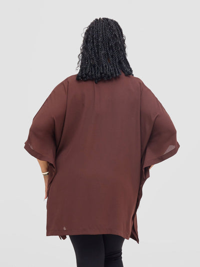 Vivo Isabi Loose Top - Chocolate - Shopzetu