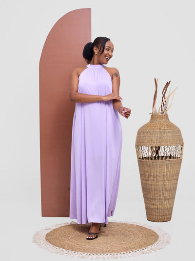 Vivo Kelemi 4.0 Halter Maxi Dress - Lilac - Shopzetu
