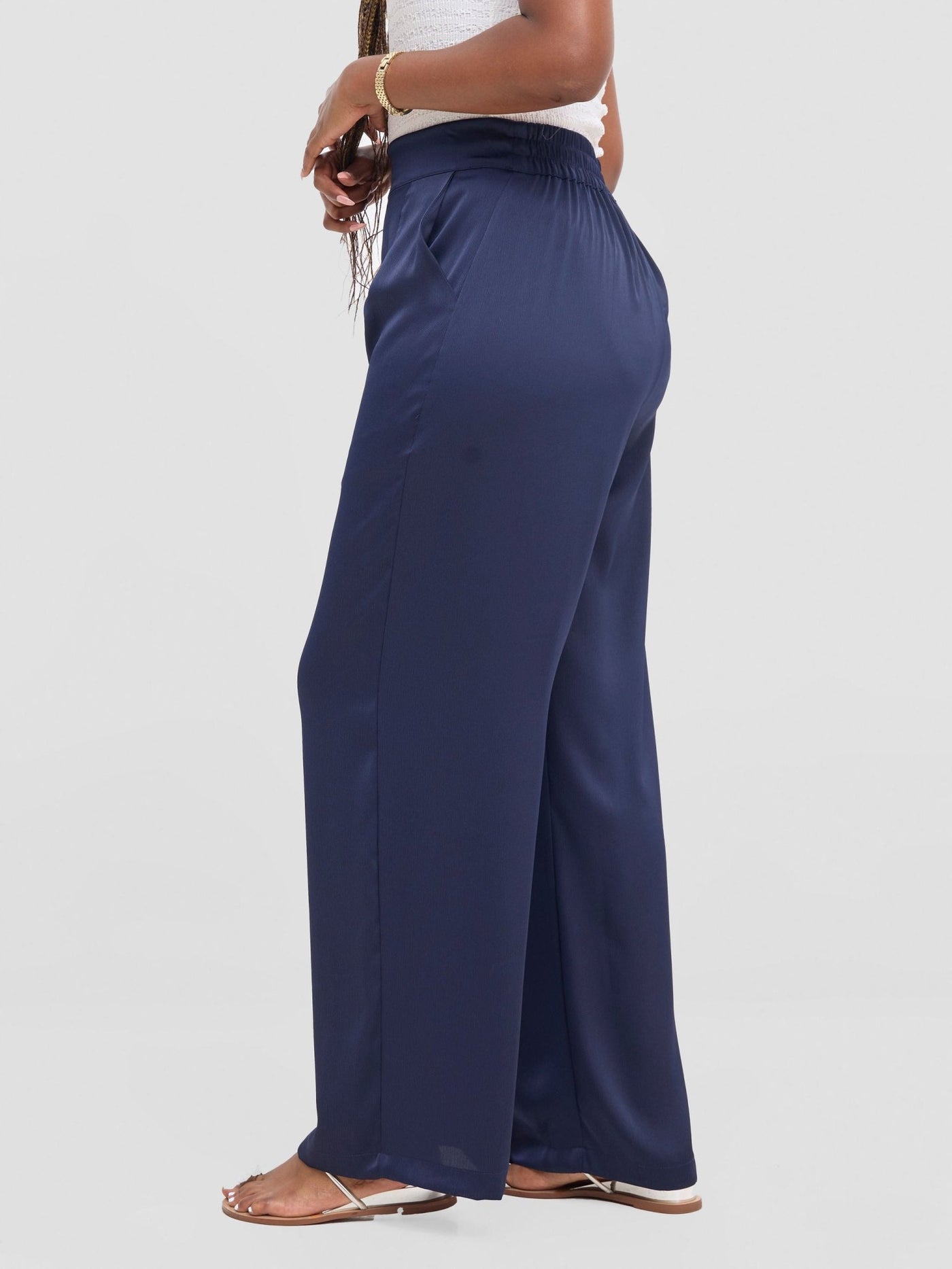 Vivo Tahisa Straight Leg Pants - Midnight Blue - Shopzetu