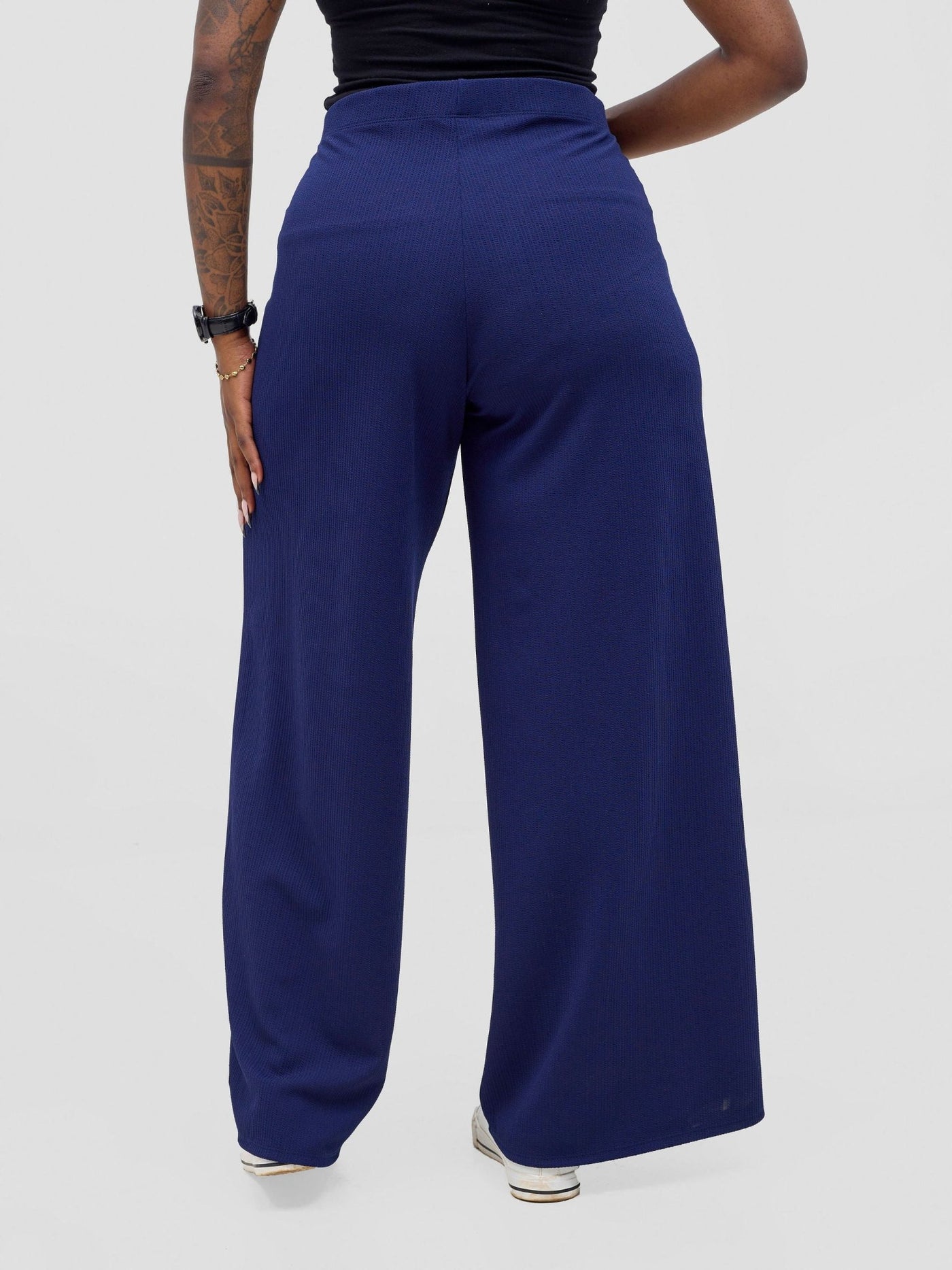 Vivo Wide Leg Pants - Navy - Shopzetu