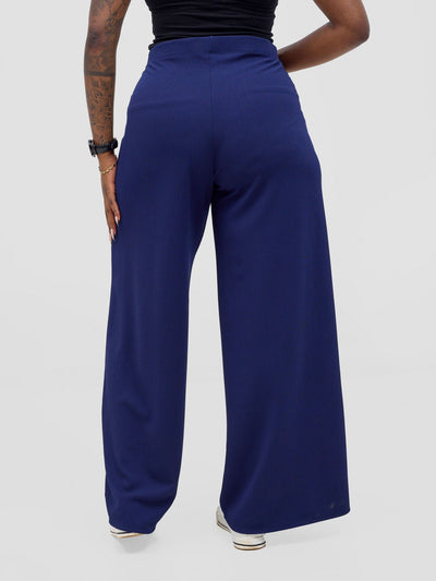 Vivo Wide Leg Pants - Navy - Shopzetu