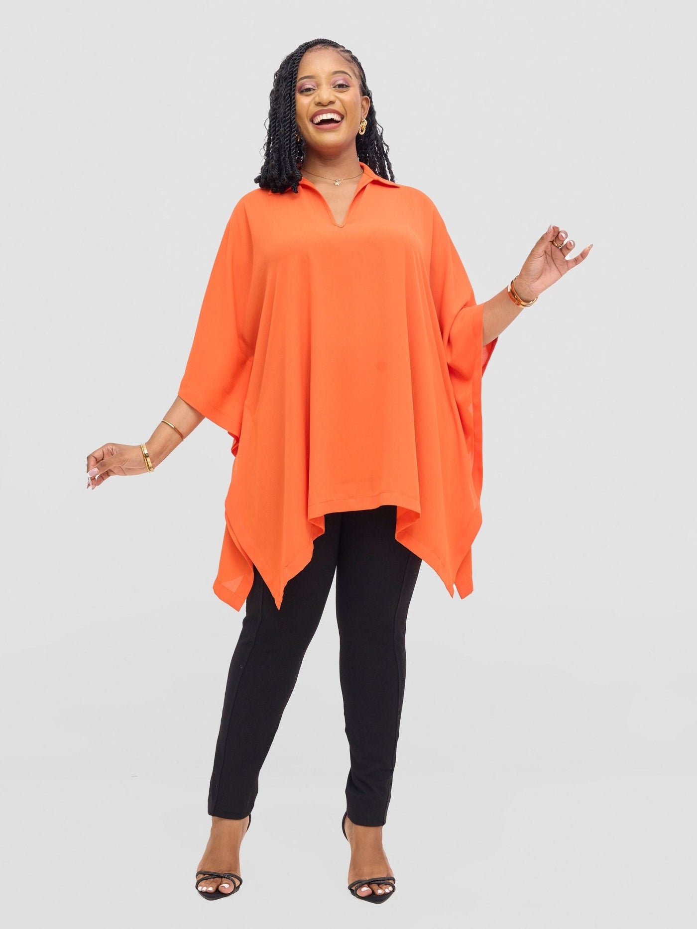 Vivo Isabi Loose Top - Orange - Shopzetu