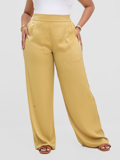 Vivo Tahisa Straight Leg Pants - Light Olive - Shopzetu