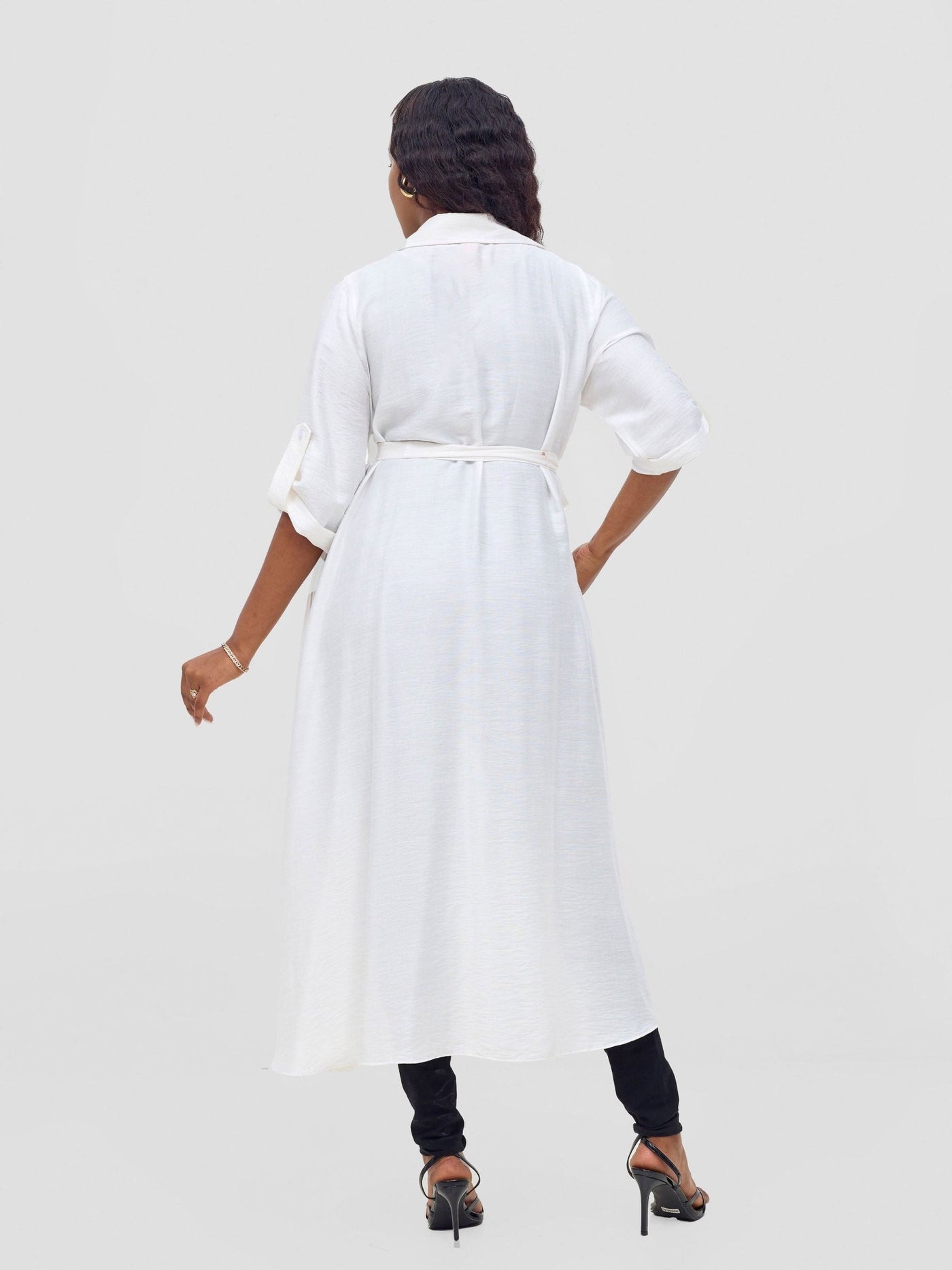 Vivo Ava 3/4 Sleeve Kimono - White - Shopzetu