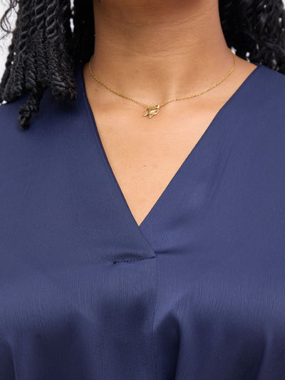 Vivo Tahisa Loose Top - Midnight Blue - Shopzetu