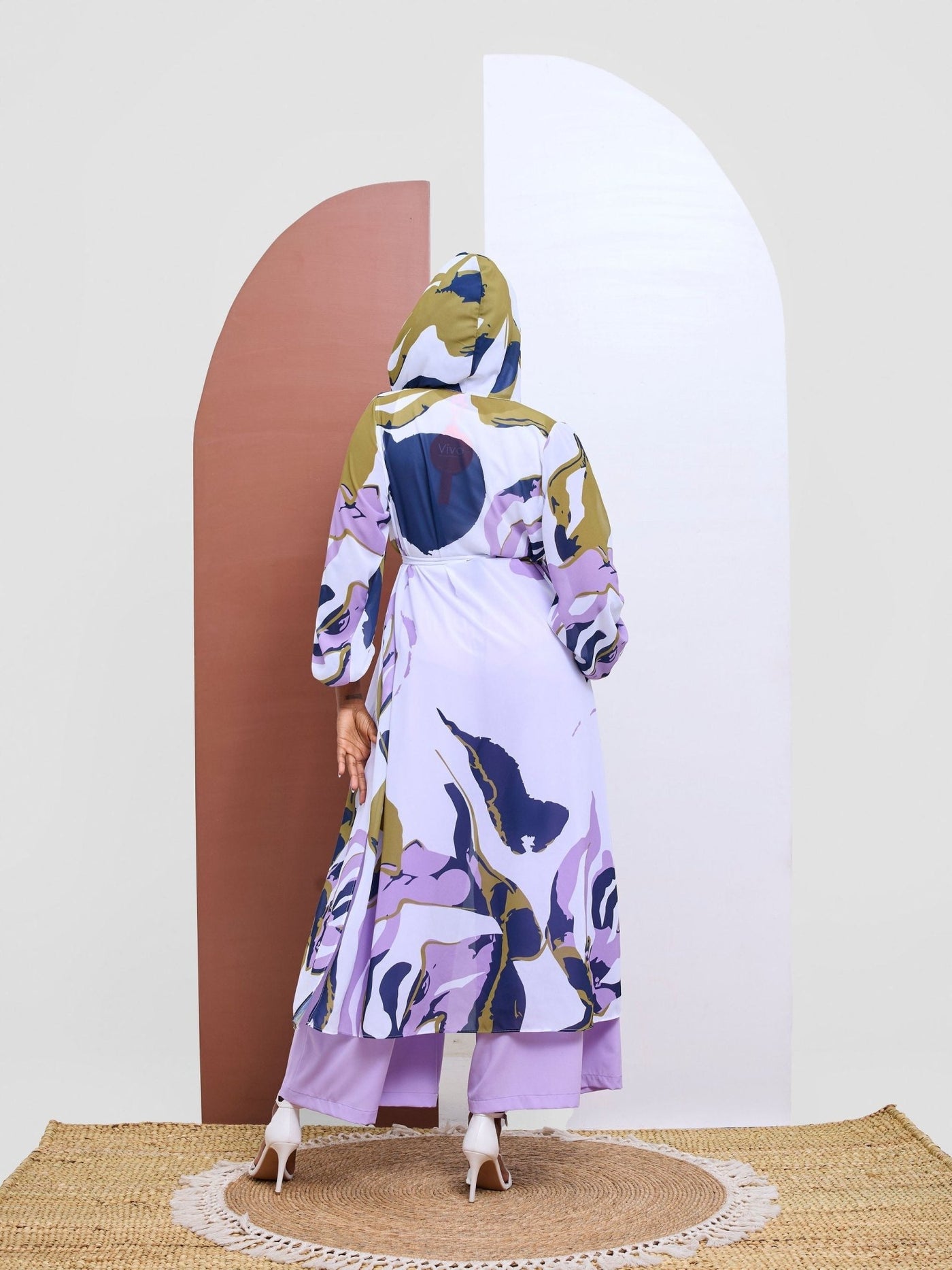 Vivo Kelemi 4.0 Kimono - Lilac / Olive Nashe Print - Shopzetu