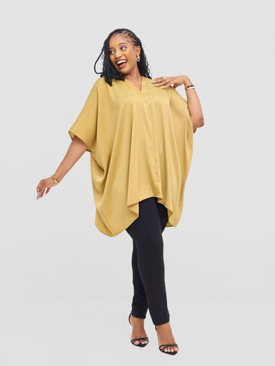 Vivo Tahisa Loose Top - Light Olive - Shopzetu