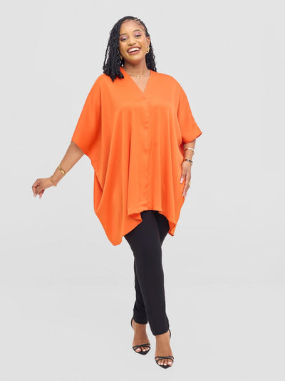Vivo Tahisa Loose Top - Orange - Shopzetu