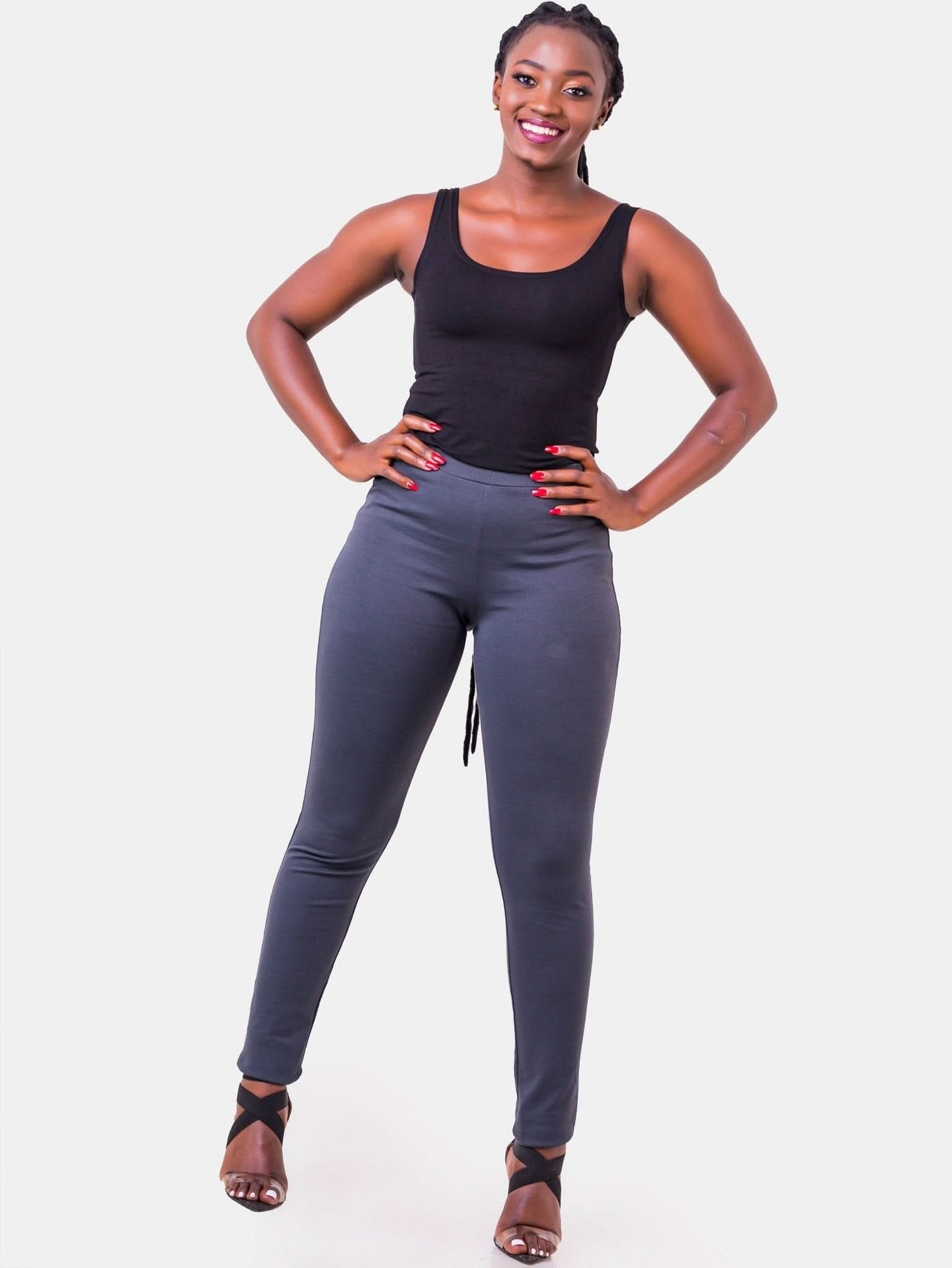 Vivo Basic Leisure Pants - Grey - Shopzetu