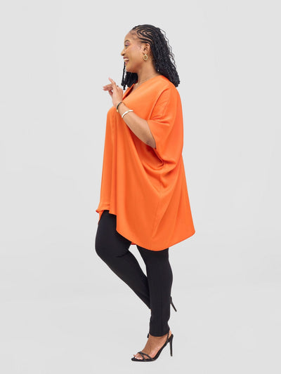 Vivo Tahisa Loose Top - Orange - Shopzetu