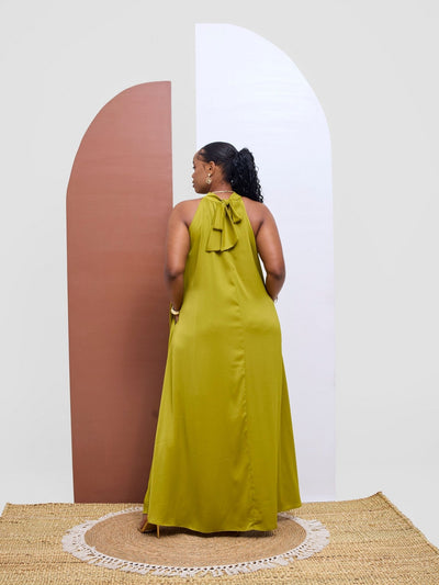 Vivo Kelemi 4.0 Halter Maxi Dress - Olive - Shopzetu