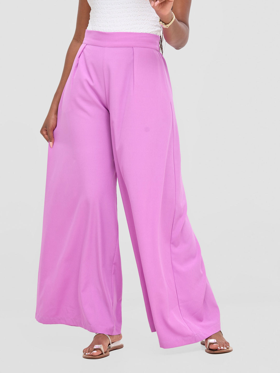 Vivo Basic Crepe Pants - Lilac