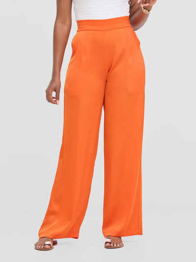 Vivo Tahisa Straight Leg Pants - Orange - Shopzetu