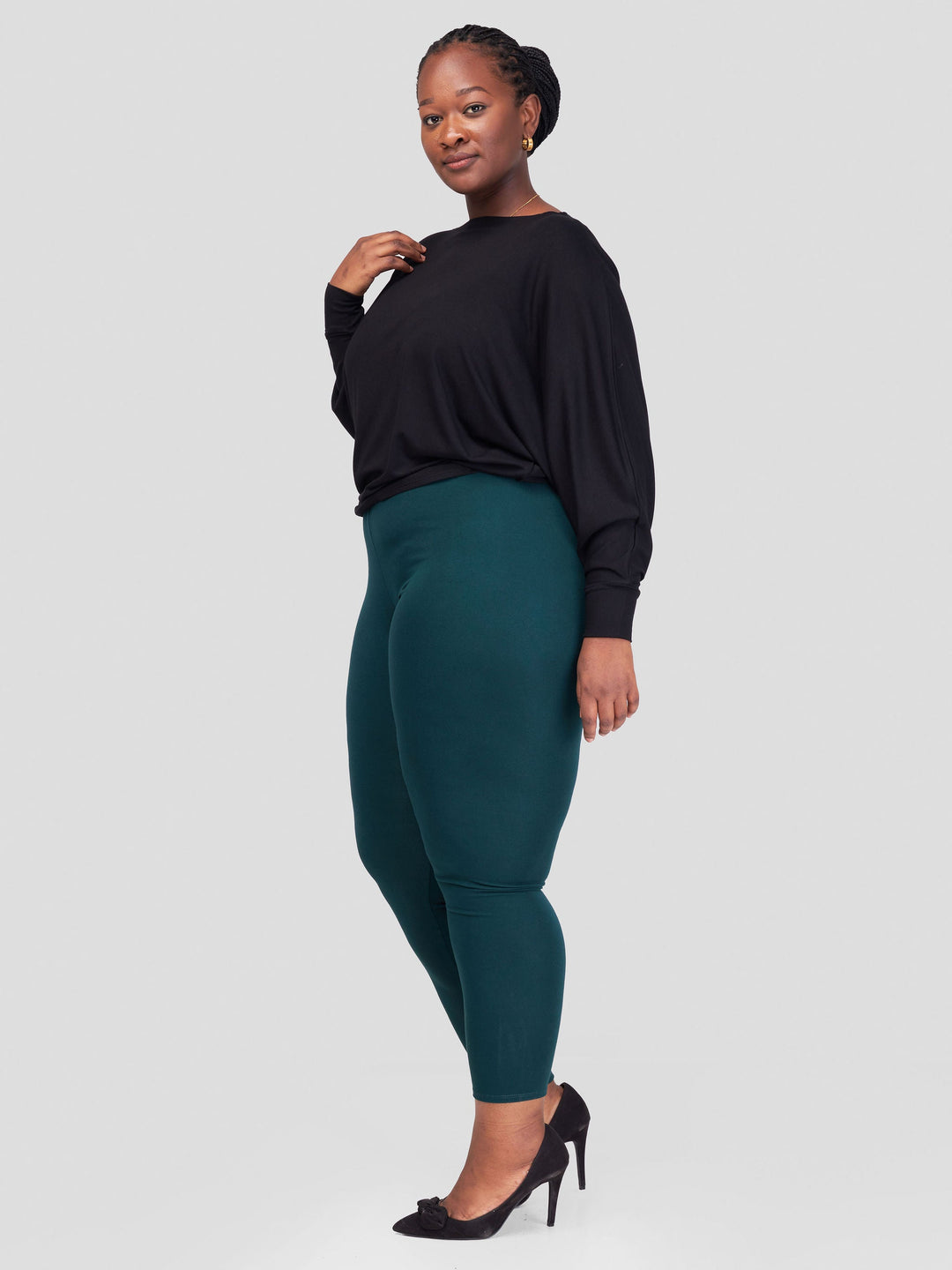 Vivo Bana Batwing Top in Jersey - Black