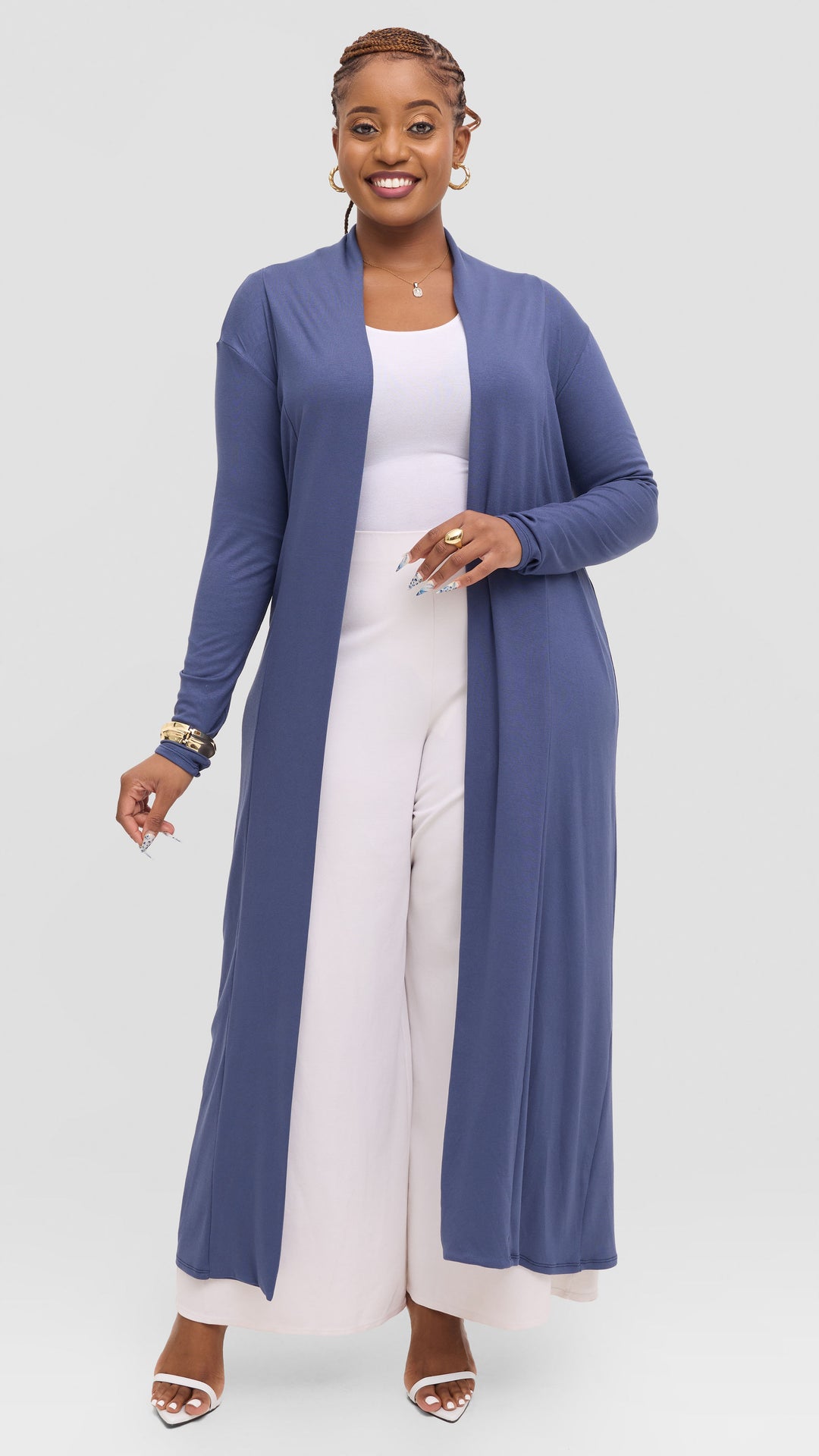 Vivo Basic Extra Long Lily Waterfall in Jersey - Powder Blue