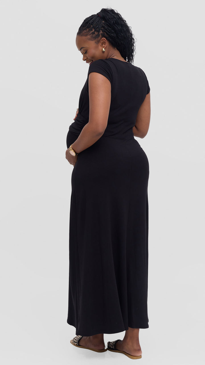 Vivo Anavi V-Neck Maxi Dress - Black