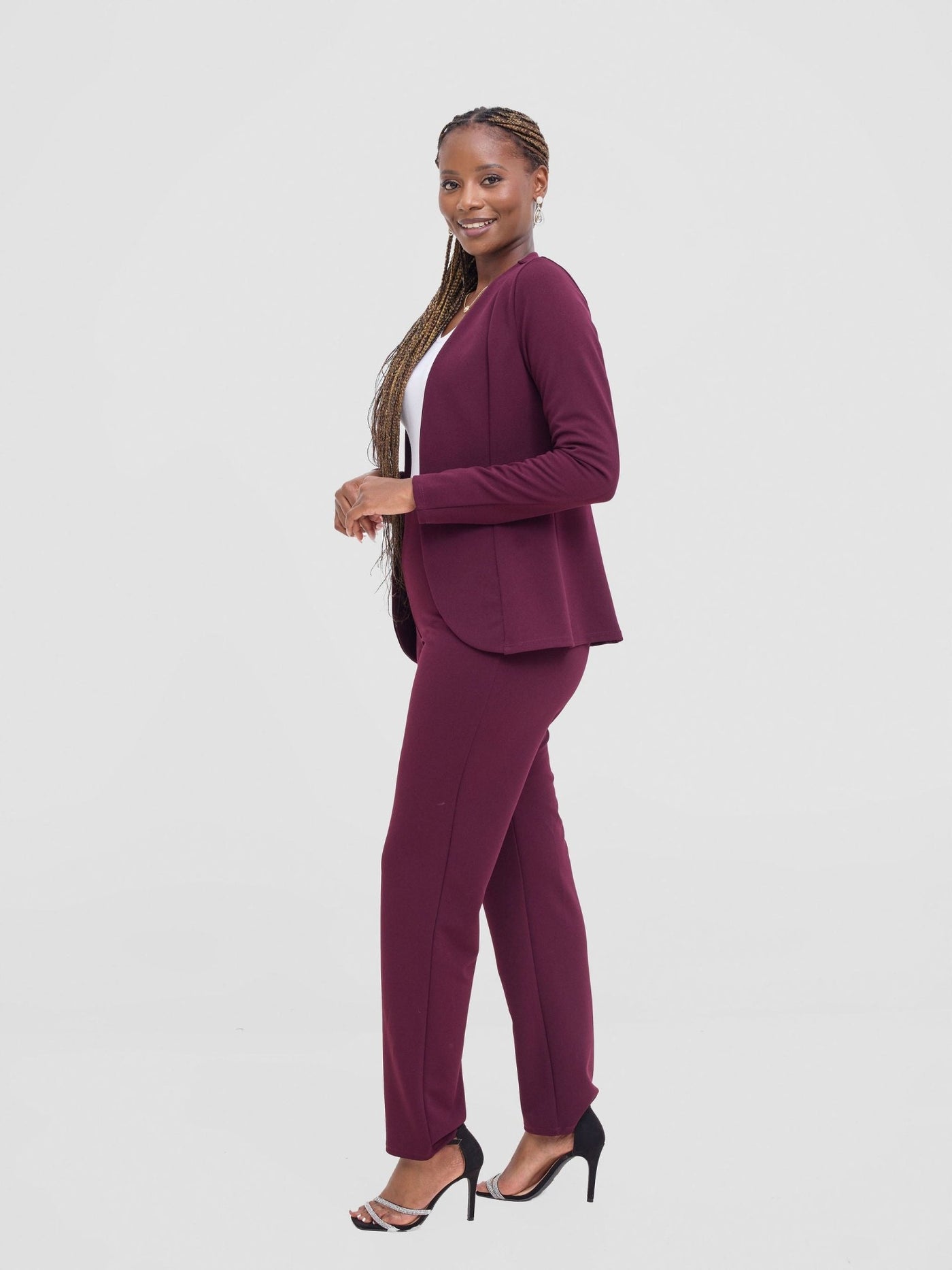 Vivo Basic Dua Jacket - Burgundy - Shopzetu