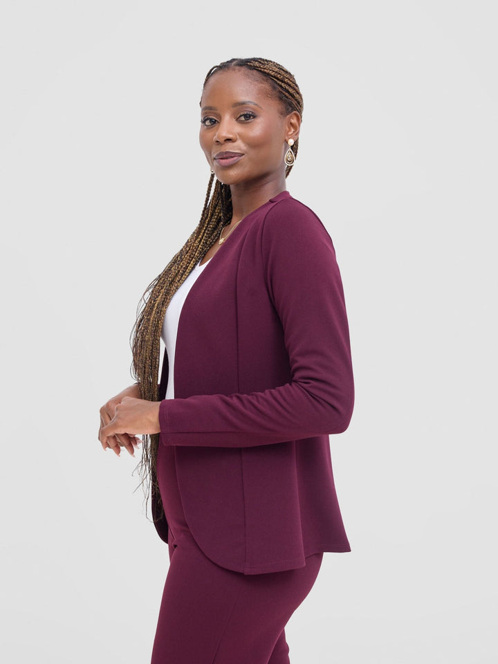 Vivo Basic Dua Jacket - Burgundy - Shopzetu