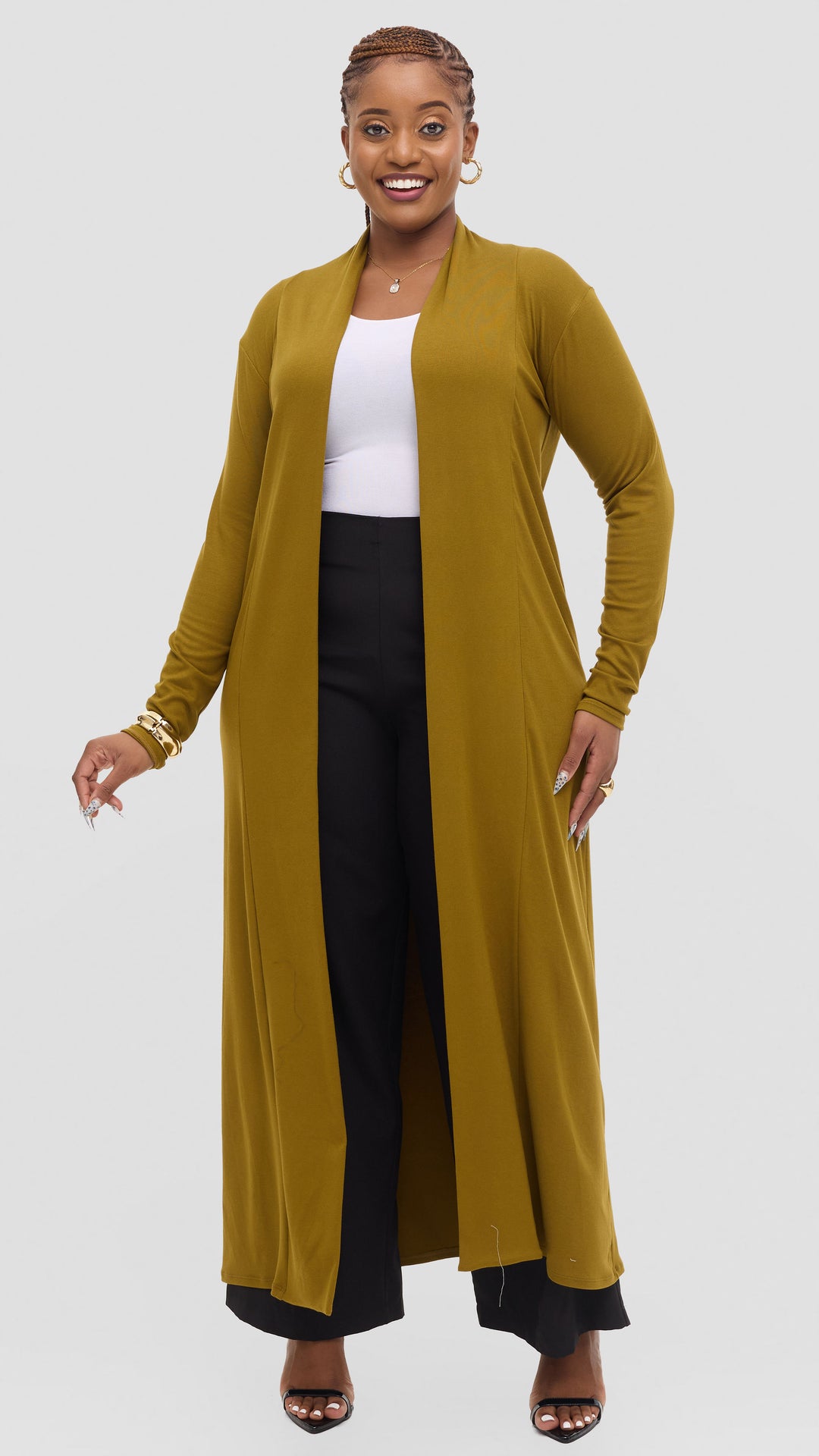 Vivo Basic Extra Long Lily Waterfall in Jersey - Olive