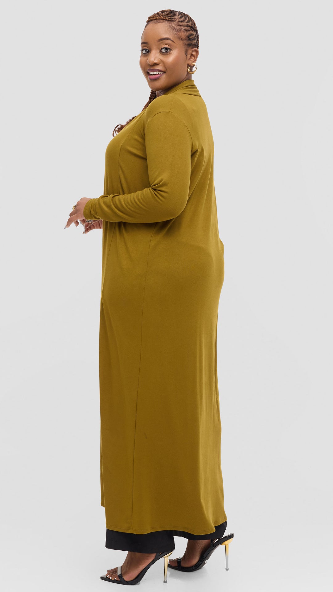 Vivo Basic Extra Long Lily Waterfall in Jersey - Olive