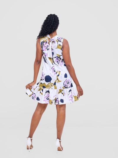 Vivo Kelemi 4.0 Sleeveless Dress - Lilac / Olive Nashe Print - Shopzetu