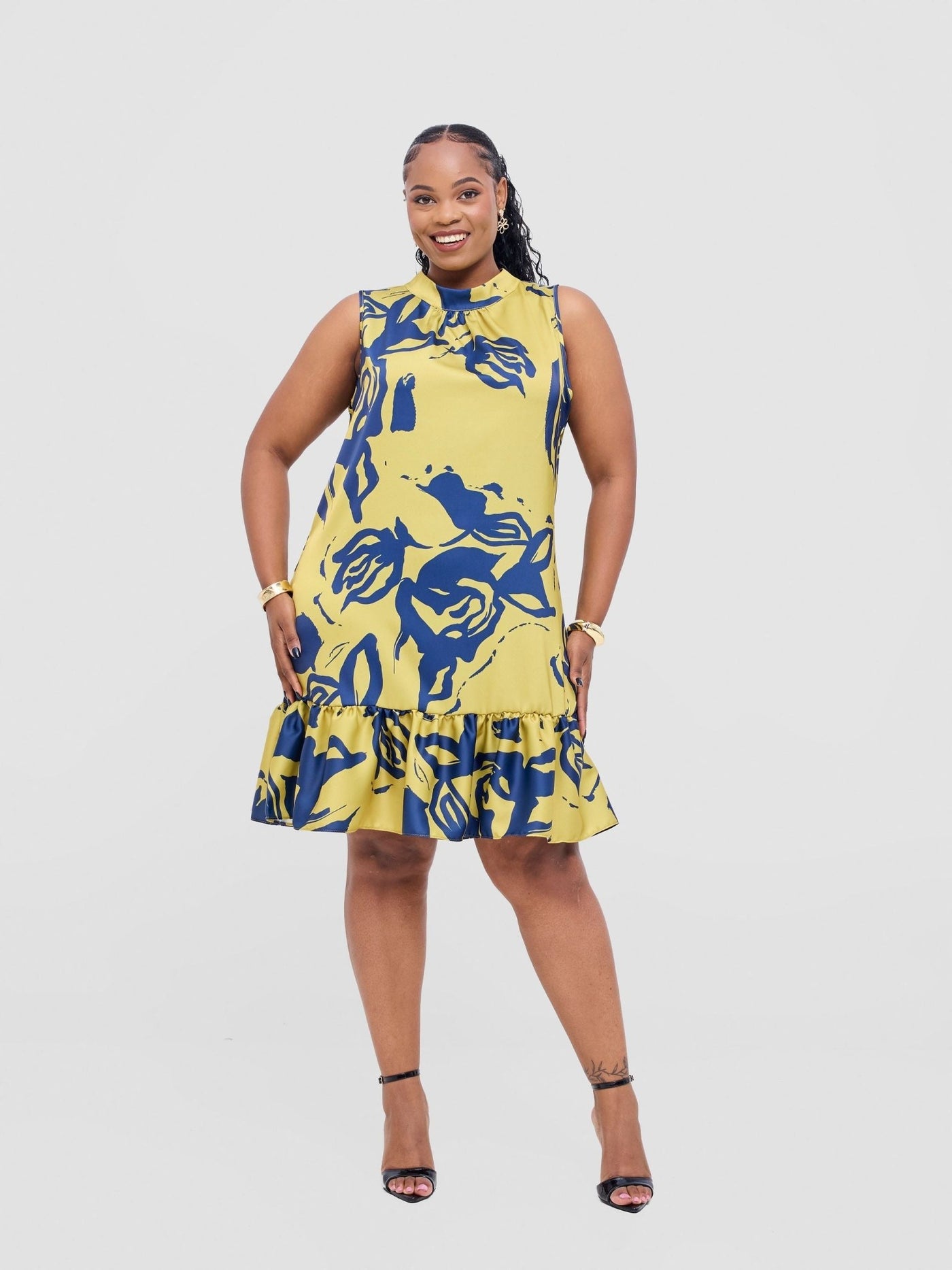 Vivo Kelemi 4.0 Sleeveless Dress - Lime / Navy Nashe Print - Shopzetu