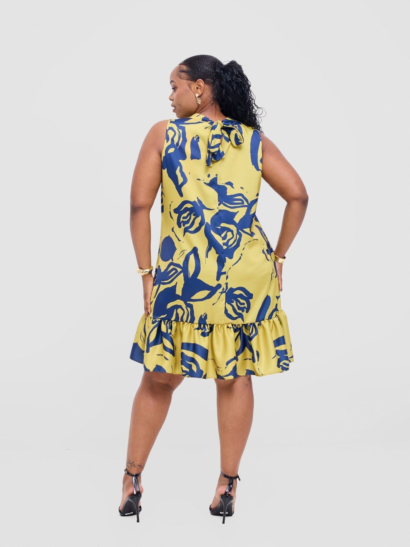 Vivo Kelemi 4.0 Sleeveless Dress - Lime / Navy Nashe Print - Shopzetu