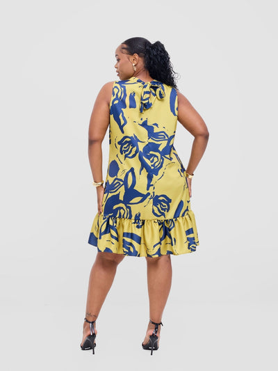 Vivo Kelemi 4.0 Sleeveless Dress - Lime / Navy Nashe Print - Shopzetu