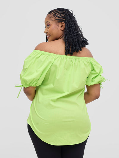 Safari by Vivo  Tawi Off-Shoulder Top - Lime