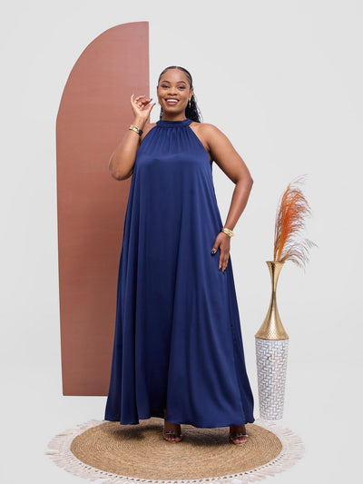 Vivo Kelemi 4.0 Halter Maxi Dress - Navy - Shopzetu
