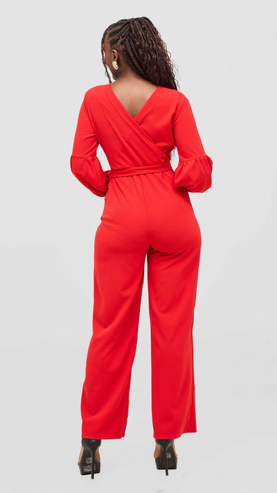 Stylish Sisters Curvy Plus Size Joya Jumpsuit - Red