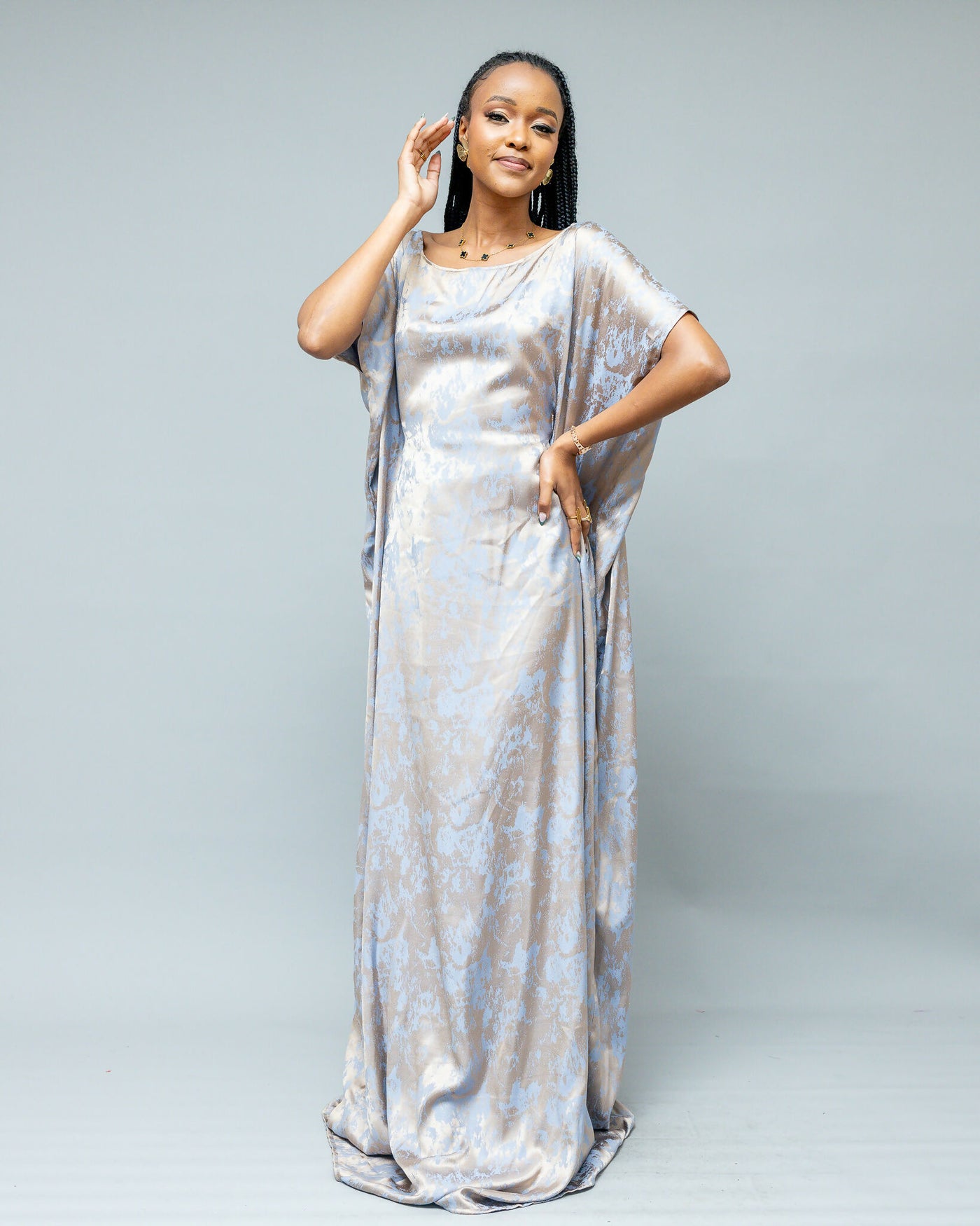 Afriwia Echo Kaftan Dress - Blue