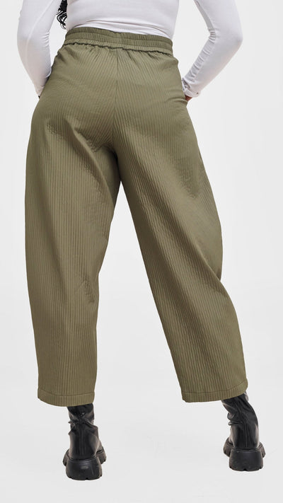 Shiv & Shikie X Safari Barrel Pants - Olive - Shopzetu