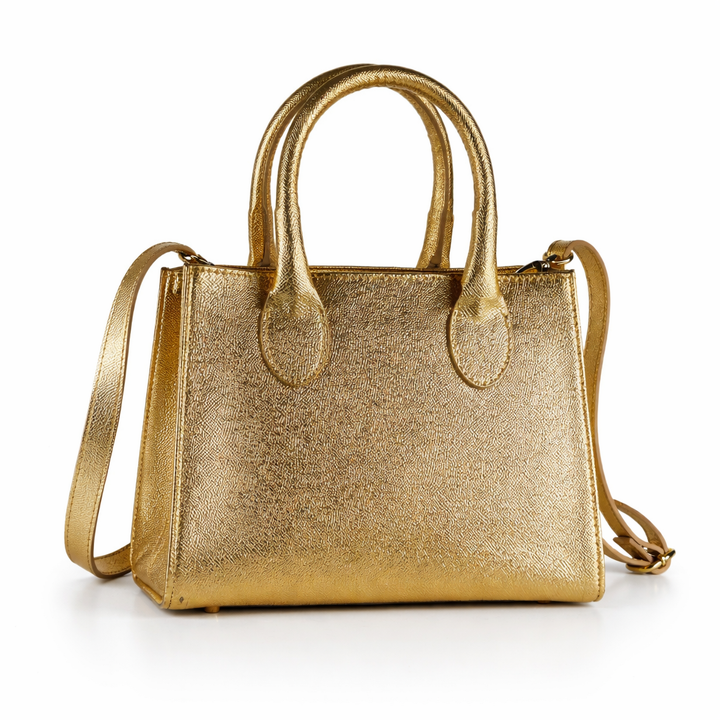 Detail Africa Cleo Hand Bag Gold Plain - Gold