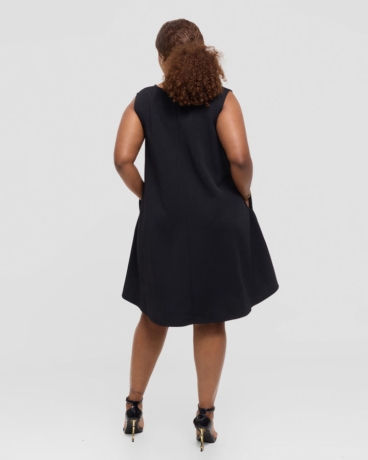 Anzo Wear Shift A-line Swing Dress - Black