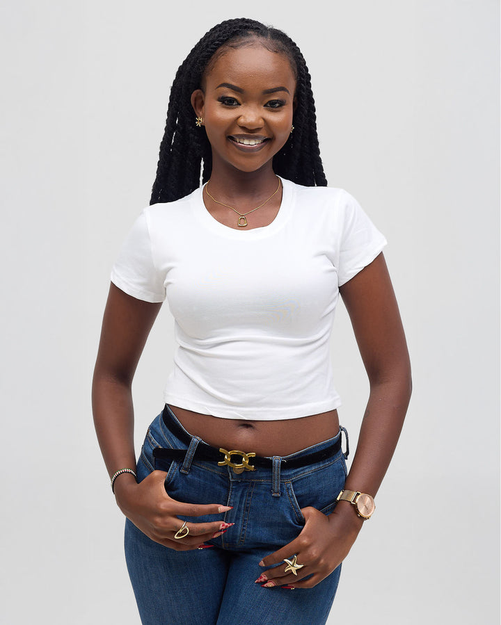 Glam Lab Short Sleeve Top - White