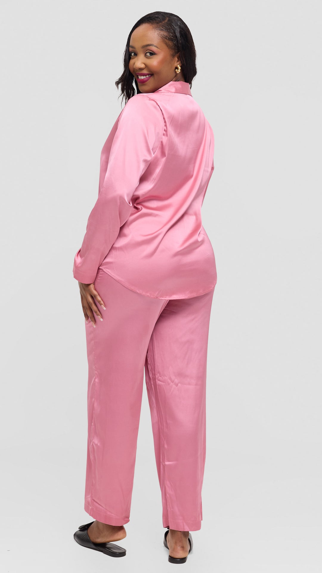 Inroses Lux Sleepwear-Two Piece Set - Blush Pink