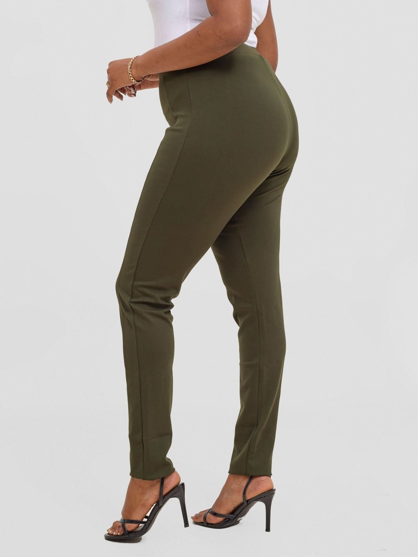Vivo Basic Panelled Leisure Pants - Hunters Green - Shopzetu