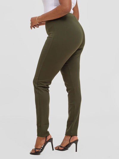 Vivo Basic Panelled Leisure Pants - Hunters Green - Shopzetu
