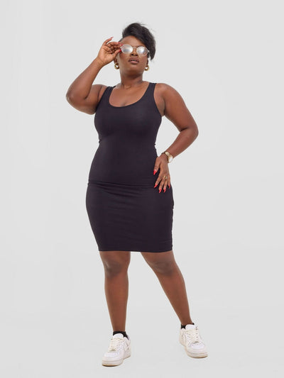 Zoya Basic Bodycon - Black - Shopzetu