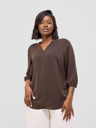 Vivo Dua Shirt - Chocolate Brown - Shopzetu