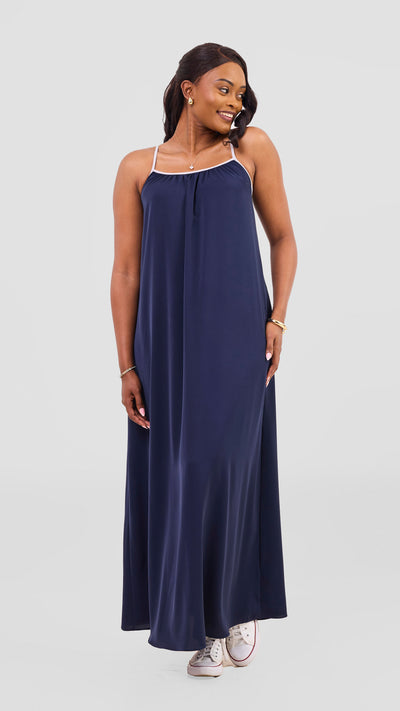 Vivo Nuru Strappy Maxi Dress - Navy