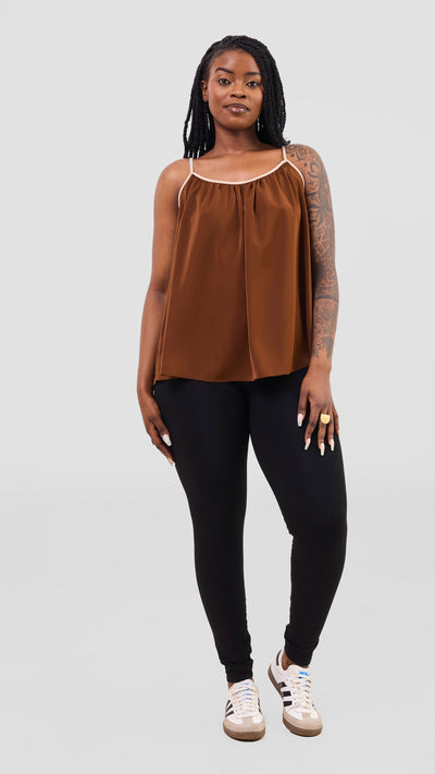 Vivo Nuru Strappy Top - Brown