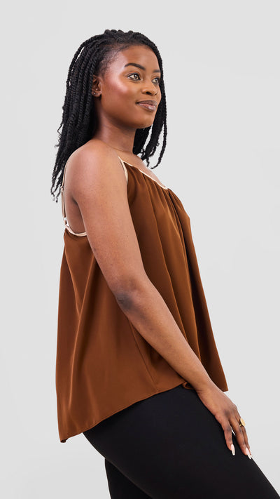Vivo Nuru Strappy Top - Brown